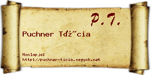 Puchner Tícia névjegykártya